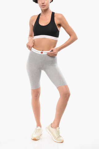 Reggiseno Sportivo in Cotone Stretch con Elastico Logato