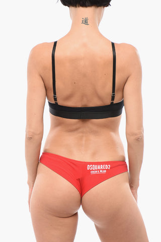 Reggiseno a Triangolo in Microfibra con Elastico Logato