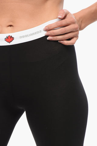 사이클 레깅스 Underwear 로고 밴드 장식