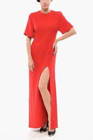 Abito Lungo in Seta con Mezze Maniche