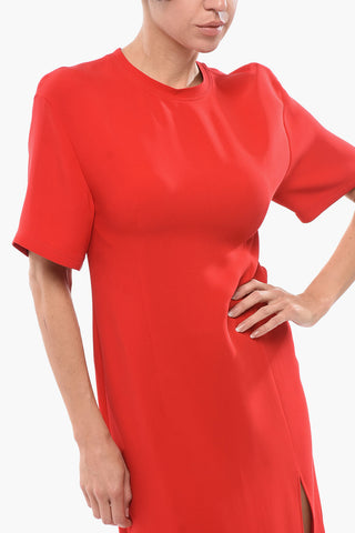 Abito Lungo in Seta con Mezze Maniche