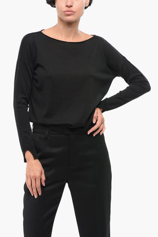 Solid Color Merino Wool Sweater