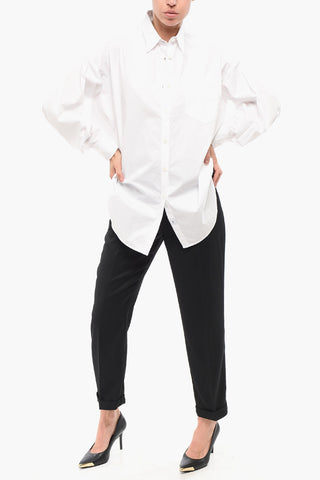 Oversize Cotton Poplin LOEWS Shirt with Breast Pocket