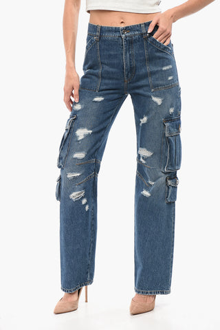 Distressed Cargo Denims 21cm