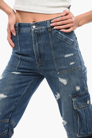 Distressed Cargo Denims 21cm