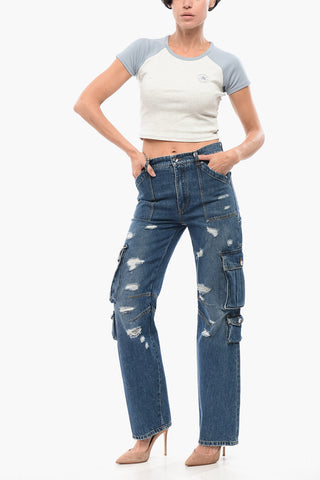 Distressed Cargo Denims 21cm