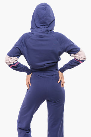 ALL STAR Felpa Hoodie in Misto Cotone Garzato con Coulisse