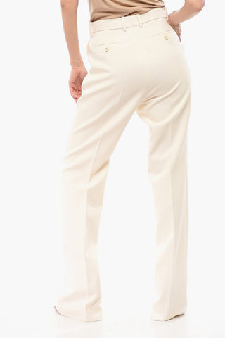 Pantaloni Wide Leg con Pince