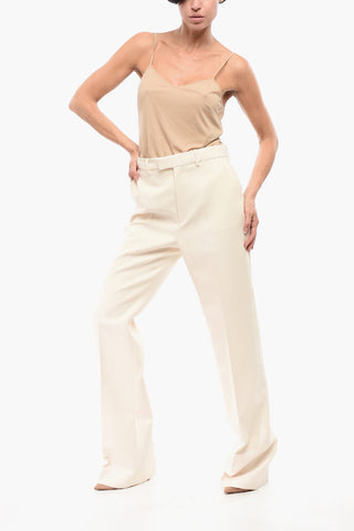 Pantaloni Wide Leg con Pince