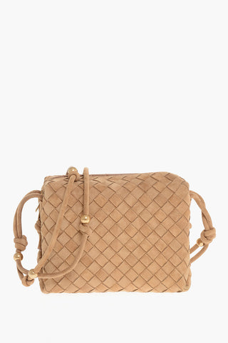 Woven Suede Crossbody Bag