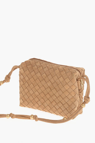 Woven Suede Crossbody Bag