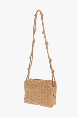 Woven Suede Crossbody Bag