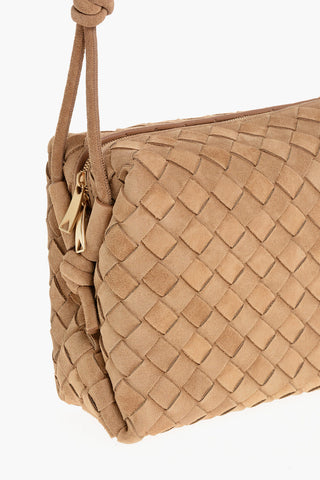 Woven Suede Crossbody Bag