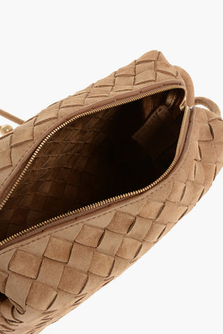Woven Suede Crossbody Bag