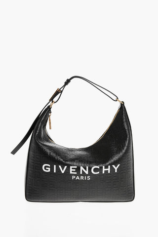 Embossed Eco-Patent Leather Hobo Bag