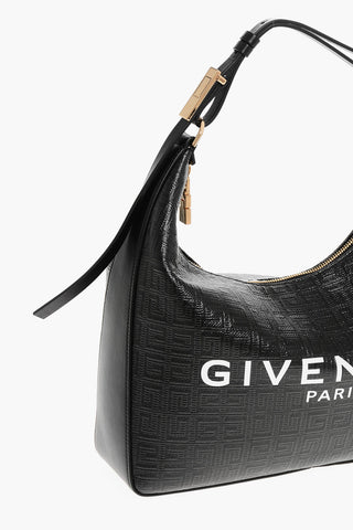 Embossed Eco-Patent Leather Hobo Bag