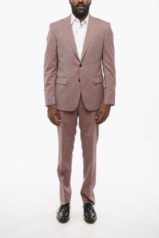 CC COLLECTION mini check REFINED notch lapel 2-button suit with brooch