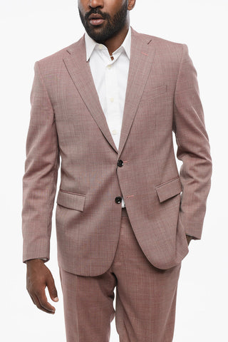 CC COLLECTION mini check REFINED notch lapel 2-button suit with brooch