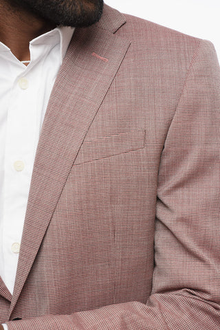 CC COLLECTION mini check REFINED notch lapel 2-button suit with brooch