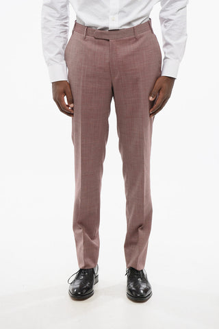 CC COLLECTION mini check REFINED notch lapel 2-button suit with brooch