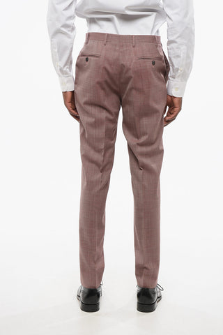 CC COLLECTION mini check REFINED notch lapel 2-button suit with brooch