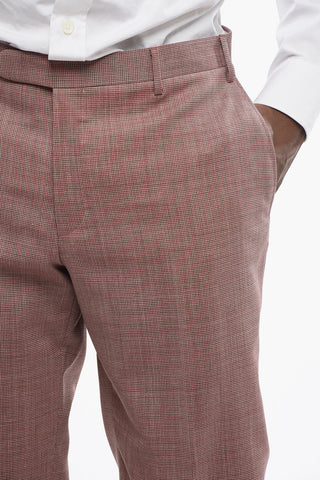 CC COLLECTION mini check REFINED notch lapel 2-button suit with brooch