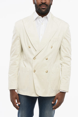 CC COLLECTION Unlined Double-Breasted Blazer with Lance Lapel