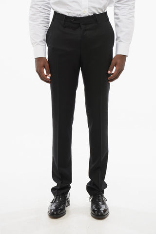 Virgin Wool ACADEMY Pants with Hidden Closure