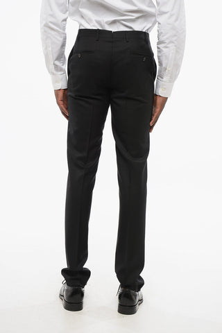 Virgin Wool ACADEMY Pants with Hidden Closure