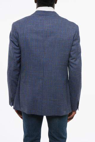 CC Collection Cool Wool Blazer with Check Motif