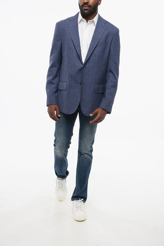 CC Collection Cool Wool Blazer with Check Motif