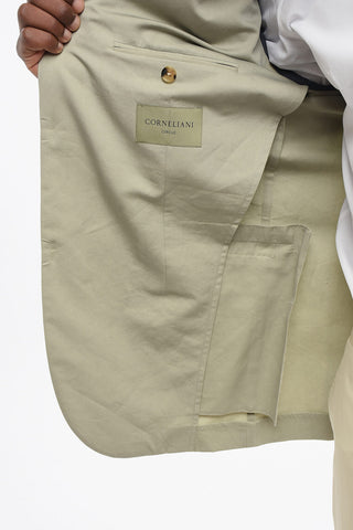 Single Breasted Silk Blend Bòazer With Flap Pockets