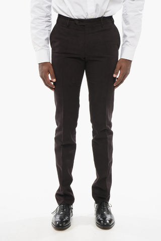 Twill Cotton Chinos Pants with Belt Loops