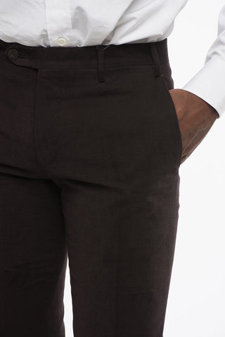 Twill Cotton Chinos Pants with Belt Loops