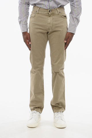 ID LUXURY Straight Fit Denims with Embroidered Logo