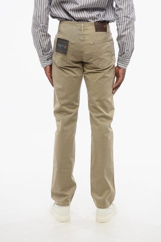 ID LUXURY Straight Fit Denims with Embroidered Logo