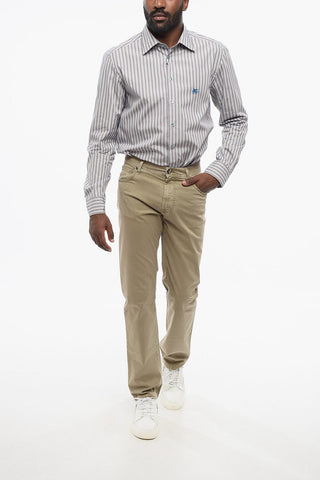ID LUXURY Straight Fit Denims with Embroidered Logo