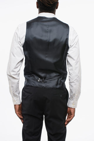 Weste aus Seidenmischung mit Leistentaschen