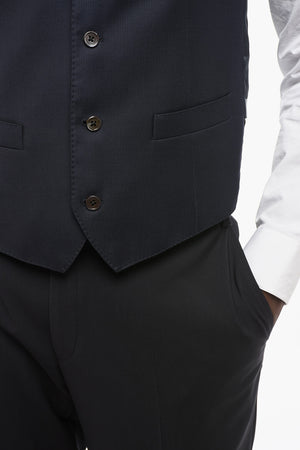 Silk Blend Waistcoat with Welt Pockets