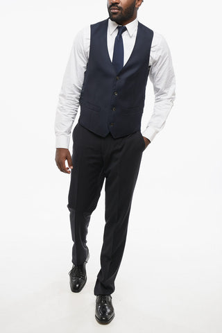 Weste aus Seidenmischung mit Leistentaschen