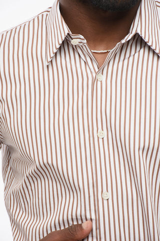 Awning Patterned Popeline Cotton Shirt