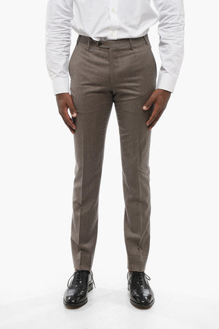 Herringbone Cashmere Blend Pants