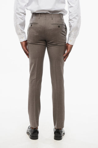 Herringbone Cashmere Blend Pants