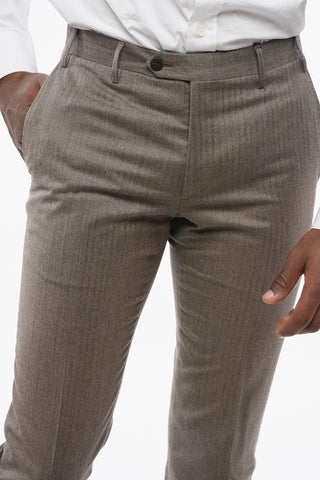 Herringbone Cashmere Blend Pants