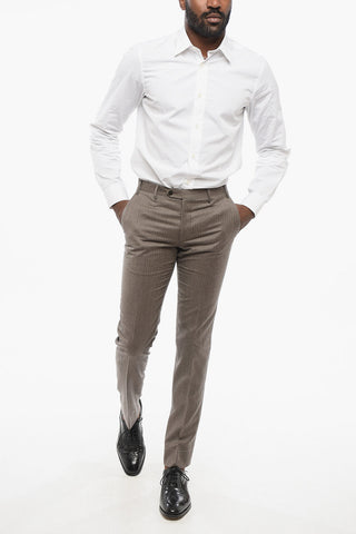 Herringbone Cashmere Blend Pants