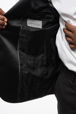 Virgin Wool ACADEMY CERIMONIA Blazer With Peak Lapel