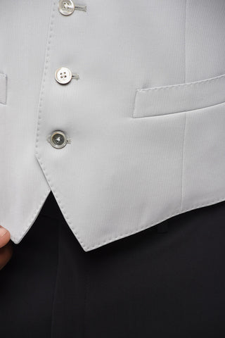 CC COLLECTION Silk 4 Buttons Vest With Jetted Pockets