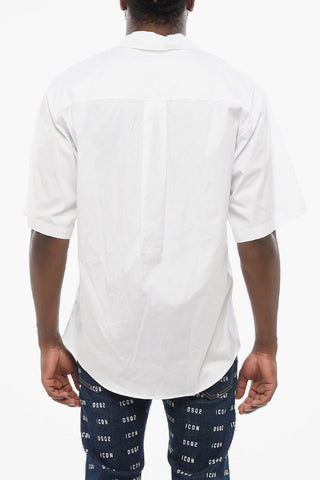 Popeline Bowling Shirt with Printed Logo