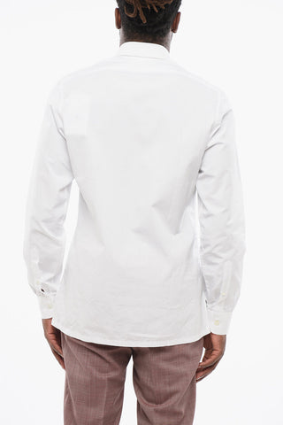Camicia in Popeline con Collo Francese