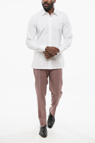 Camicia in Popeline con Collo Francese